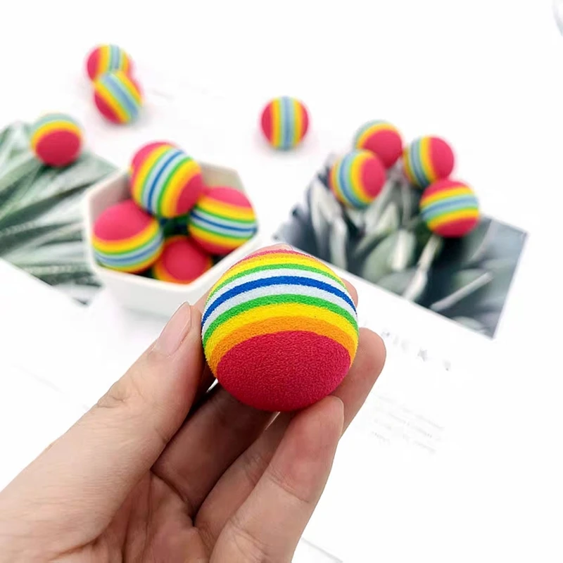 Игрушка для питомца Радужный мяч моляров эластичность бесшумный EVA резиновый