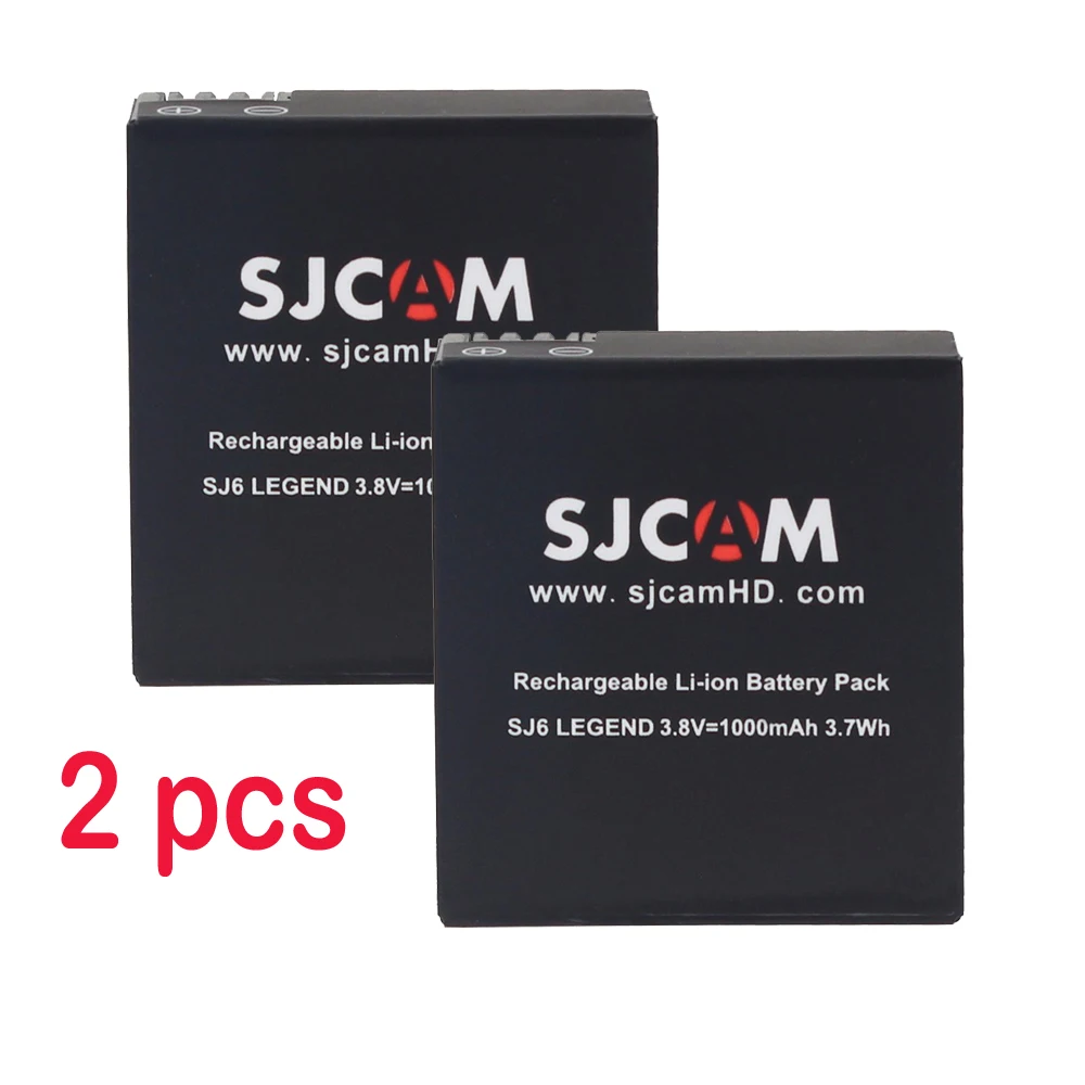 2 шт. 100% оригинальный бренд SJCAM 3 8 V 1000mAh 3.7Wh литий ионный аккумулятор для SJ6 LEGEND Mini