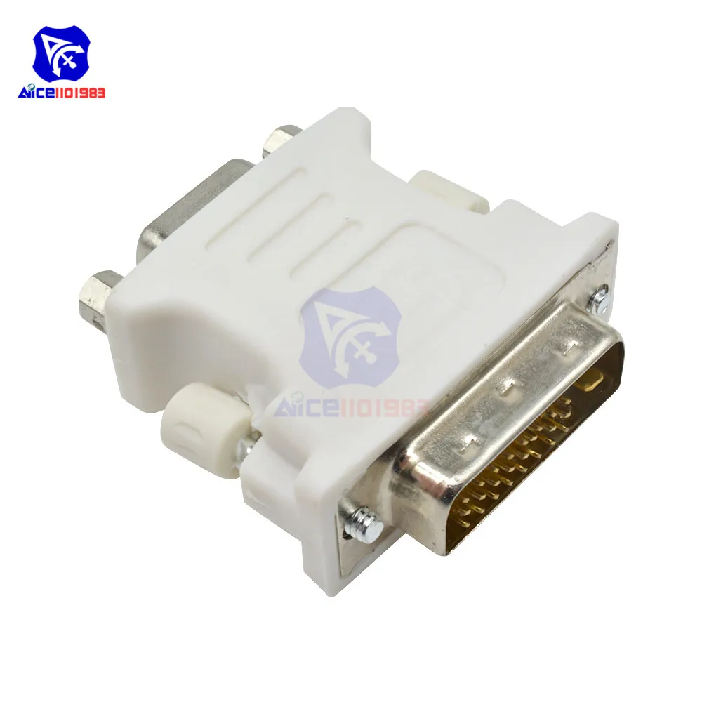 DVI 24+1 Male to VGA SVGA HD15-pin Female Graphics Card Display LCD Conversion Adapter Connector
