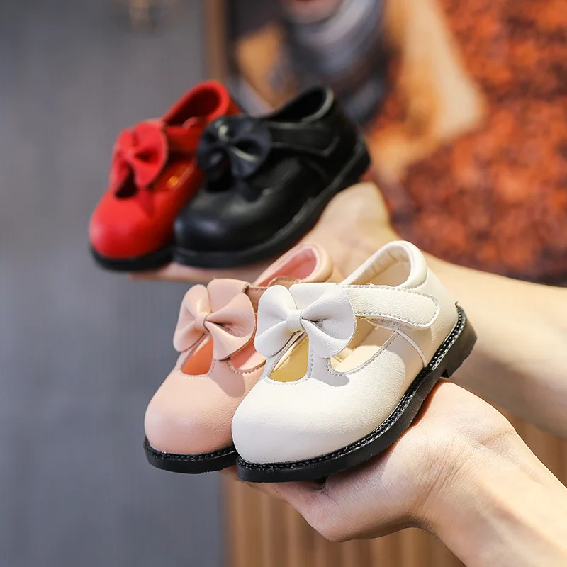 Zapatos de fondo suave para beb&eacute; y ni&ntilde;a, calzado de Color s&oacute;lido para primeros pasos, zapatos de princesa para ni&ntilde;o SOH018-0