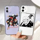 Прозрачные чехлы для Iphone 13 Pro Max с японским аниме ююютсу кайсен, чехол для IPhone 11 12 Pro 13 Mini XS X XR 7 8 6 6s Plus SE 2020