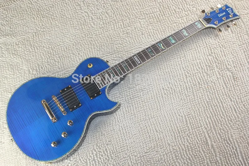 

Top Quality deluxe Blue Electric Guitar with 9V Battery amplifier circuit 14510