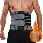 Неопреновый тренировочный корсет для сауны для мужчин и женщин, корректор фигуры, пояс для фитнеса и пота, тренировочный пояс для потери веса, триммер с двумя ремнями