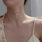 Ожерелье-чокер женское из серебра 925 пробы, с кристаллом