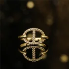 Carliдана 2021 минималистичное циркониевое кольцо модное регулируемое кольцо в форме свиньи с носом 18K позолоченное ювелирное изделие для женщин новогодние подарки для пар