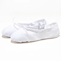 ushine eu22 45 white cloth head yoga slippers teacher gym indoor exercise canvas ballet dance shoes children kids girls woman