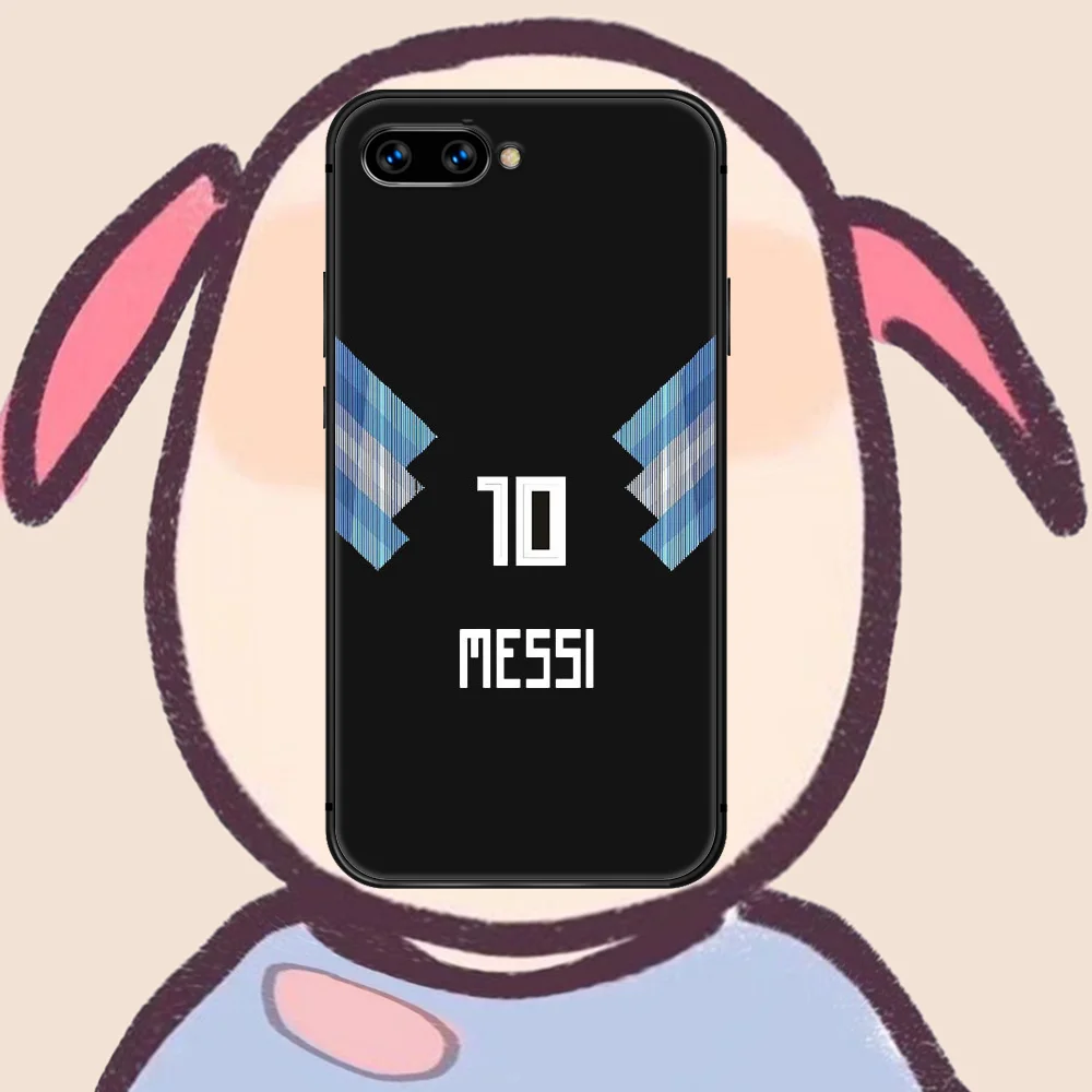 

Football star Lionel Messi Phone Case Cover Hull For HUAWEI honor 7a 8 8s 8a 8x 9 9x 10 20 i Lite Pro black Shell Silicone Back
