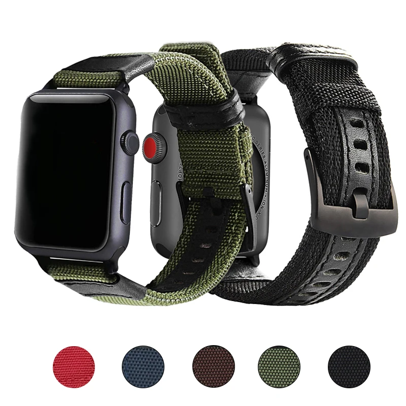 

bracelet for apple watch straps 42mm 38mm nylon for iwatch 3 band 40mm luxury for apple watch series 5 44mm band