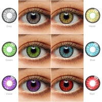 1 pair yearly color contact lenses for eyes beauty makeup pupil for big eyes lens blue brown purple cosmetic lenses for cosplay