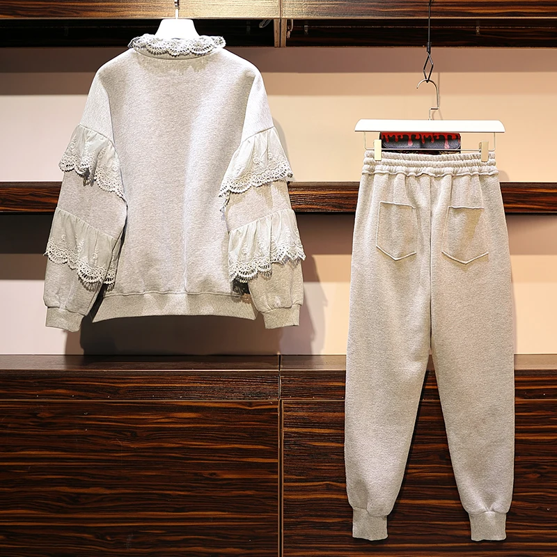 Trytree осенне-зимний женский комплект из двух предметов толстый хлопок