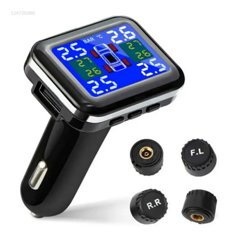 

Зарядных порта USB для автомобиля Зарядное устройство Многофункциональный USB датчик давления воздуха в шинах шин Давление монитор Системы с...