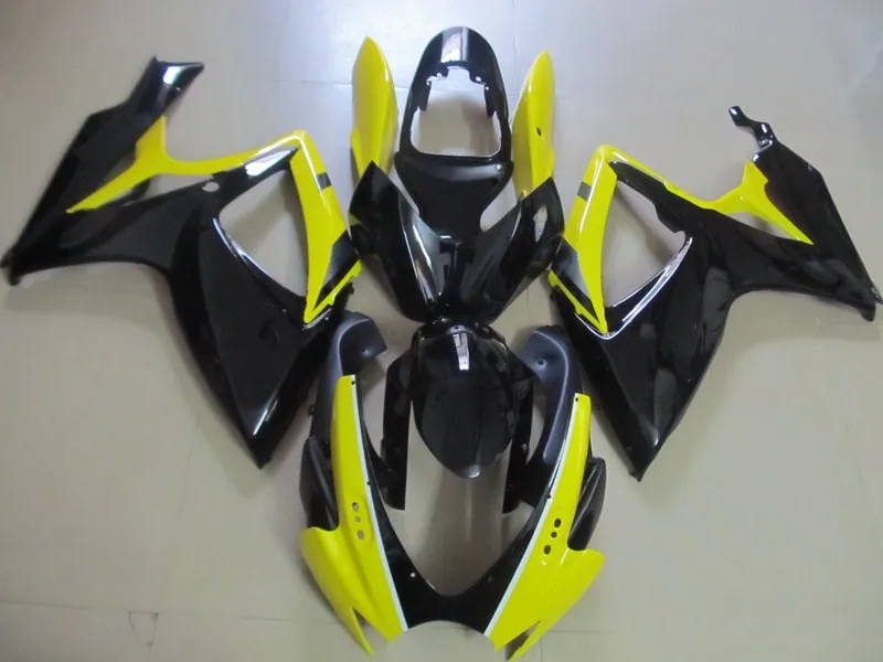 Комплект обтекателей для мотоцикла GSXR600 750 06 07 GSXR750 K6 2006 2007 ABS желто черные