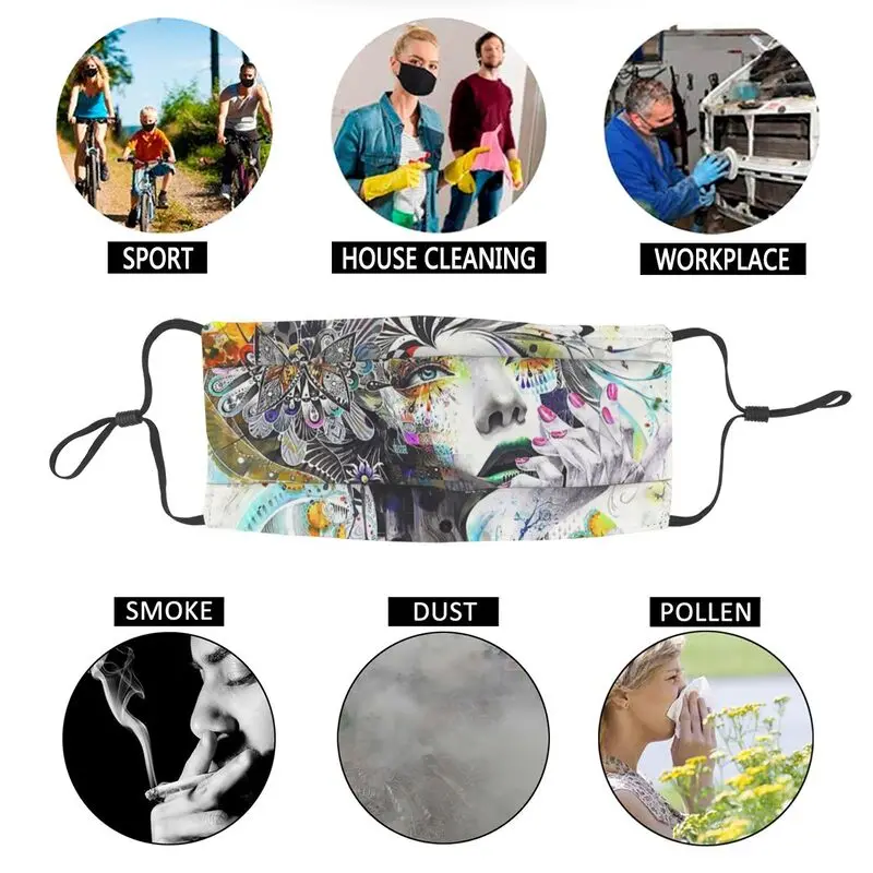 

Banksy Urban Graffiti Mask Men Women Anti Haze Dust Street Art Mask Protection Respirator Non-Disposable Mouth Muffle
