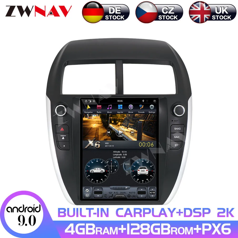 

Android 9.0 4+128GB PX6 For Mitsubishi ASX Car Radio Automotivo Car DVD Multimedia Player Auto GPS Navigation 4G BT 2010-2014