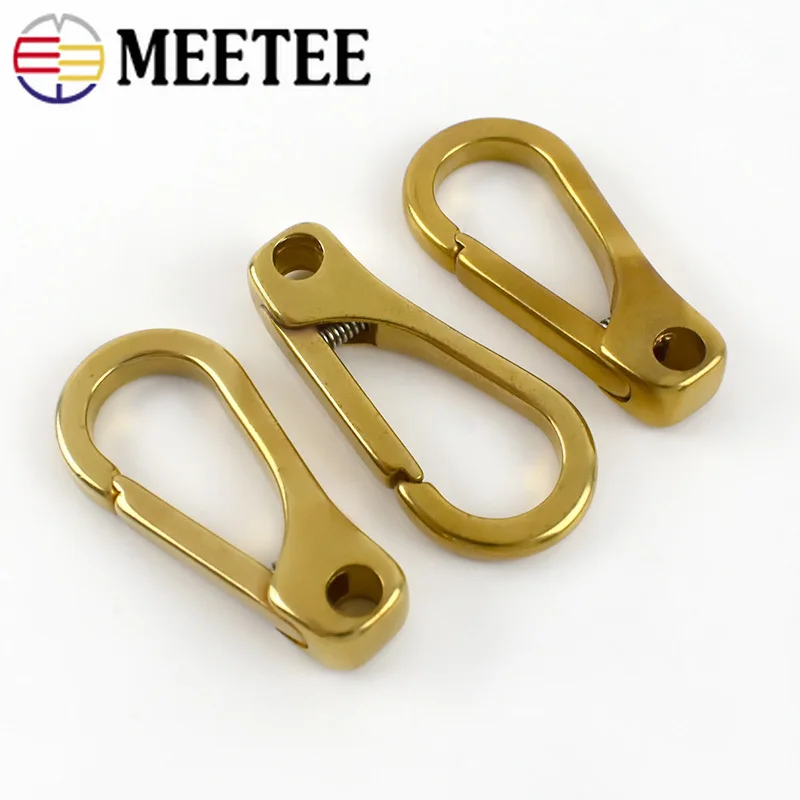 2 шт. Meetee твердая латунная застежка-крючок металлическая сумка для багажа Пряжка