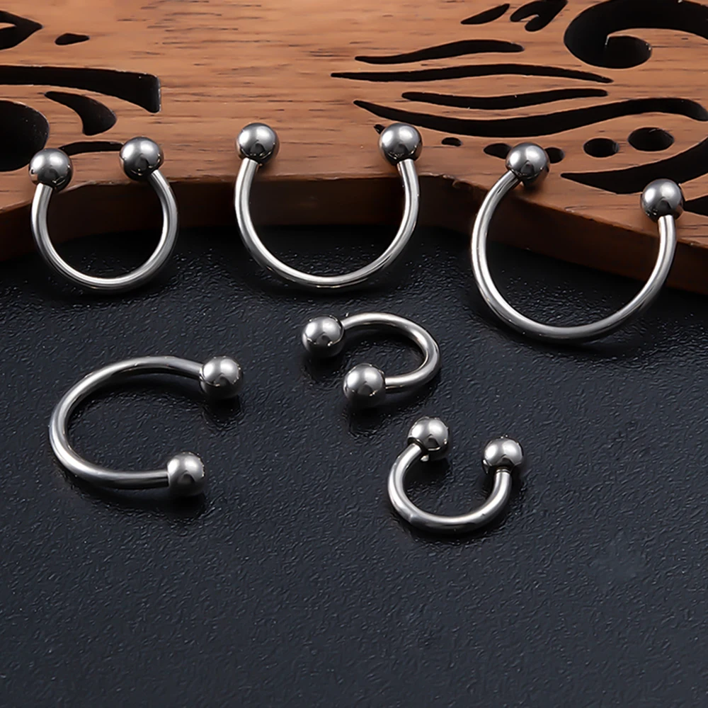 Серьга-Кольцо из настоящего титана для носа и перегородки ювелирное украшение