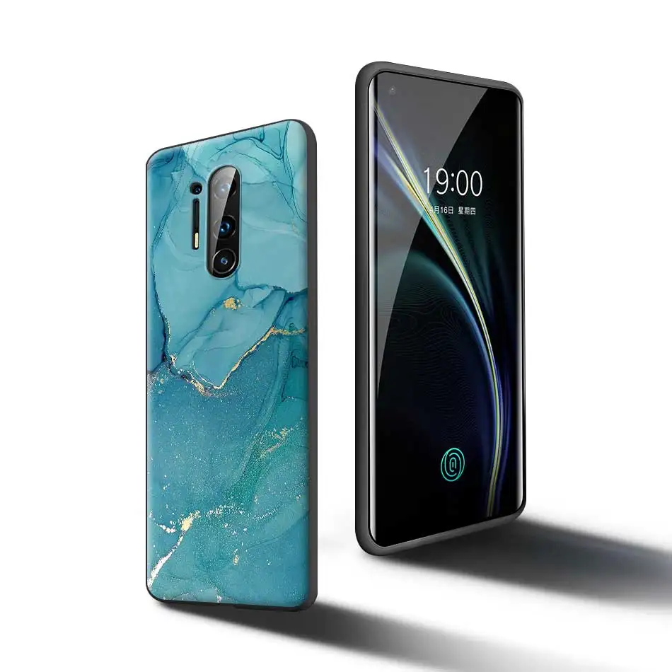 

Granite Marble Case for OnePlus 8 Nord 9 8T 7 9R N10 N100 7T Pro 5G Z TPU Black Phone Cover for 1+ 8Pro 7Pro Soft Coque Capa