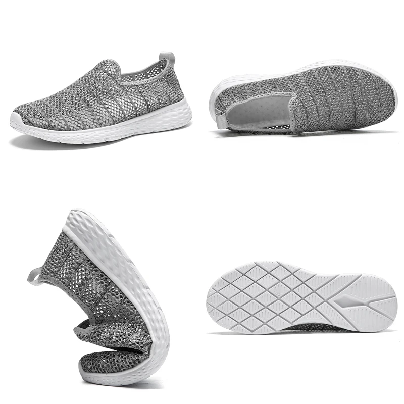 Summer Casual Lightweight Men's Running Shoes Breathable Mesh Slip on Sneakers Women Couple Outdoor Walking Designer Shoes Men