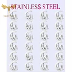 Серьги-гвоздики из нержавеющей стали в форме Луны для женщин и мужчин, повседневные сережки серебристого цвета, романтичная парная бижутерия, подарок для девушки