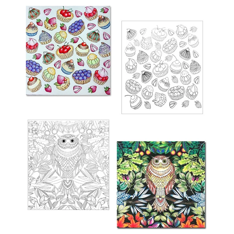 24 страниц мандалы книжки для раскрашивания ноутбук детей взрослых