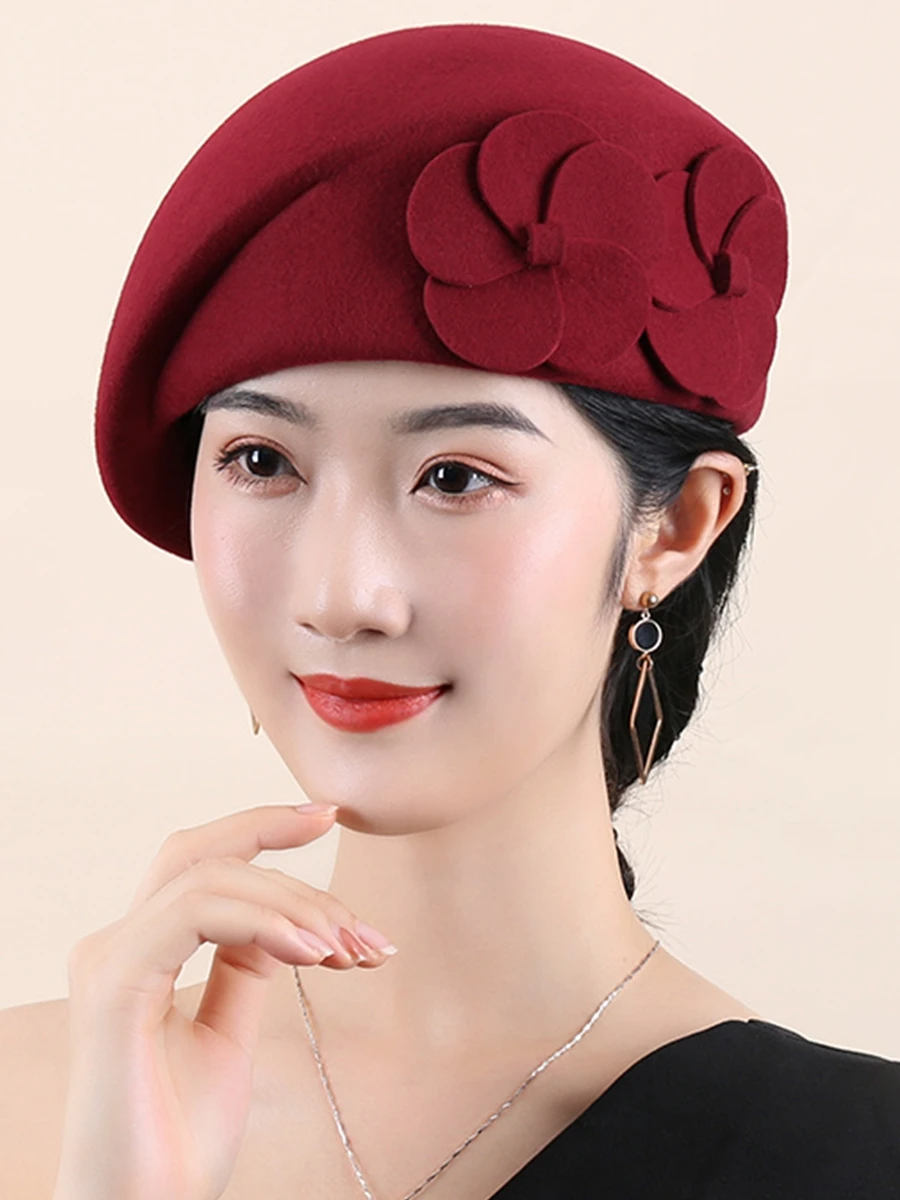 

Женская фетровая шляпка-«Таблетка», из 100% шерсти