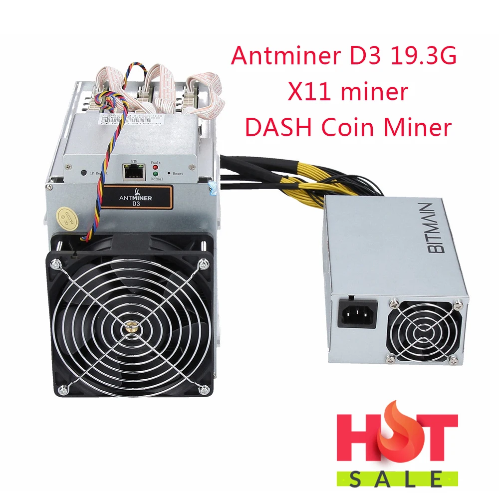 Бесплатная доставка Новинка Тире Шахтер Bitmain ANTMINER D3 19.3GH/s с б/у BITMIAN Мощность