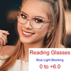 Модные прозрачные очки для компьютера, женские очки для дальнозоркости, гиперметропии, кристально-розовые, с защитой от сисветильник света, квадратные очки для чтения + 1 + 2