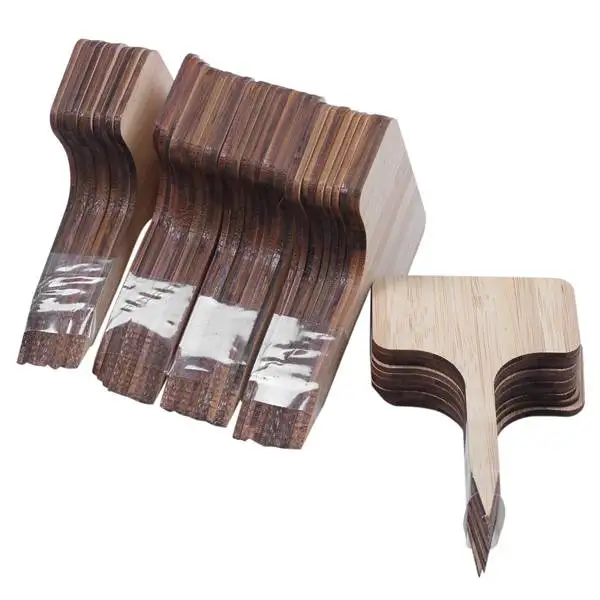 100 бамбуковых этикеток для растений (6X10 см) с цветочными картами мульти Мясная