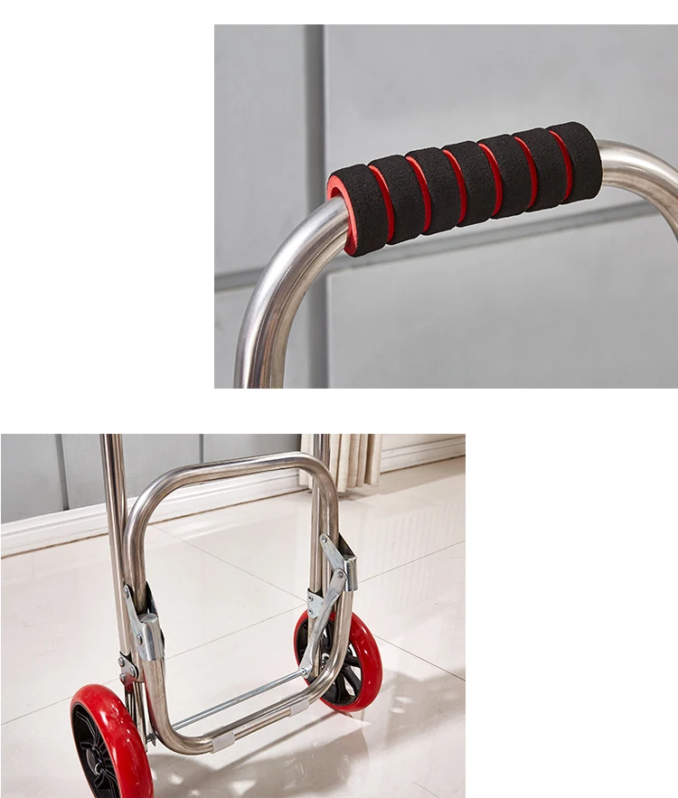 Тележка на колесах Женская корзина для покупок складная переносная тележка