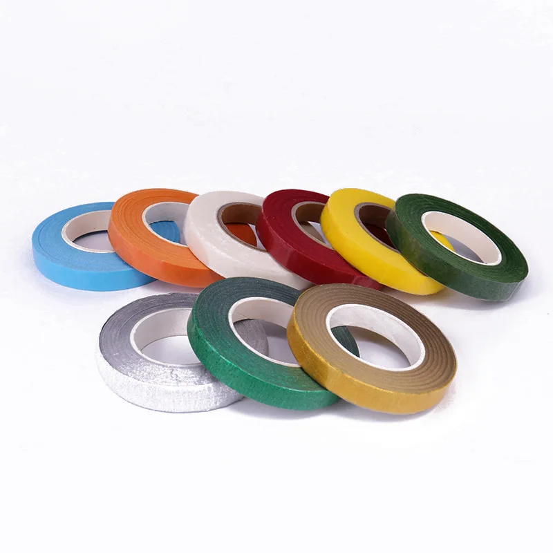 Бумажная лента для цветов Гирлянда цветочный стебель самоклеящаяся 30 ярдов 12 мм