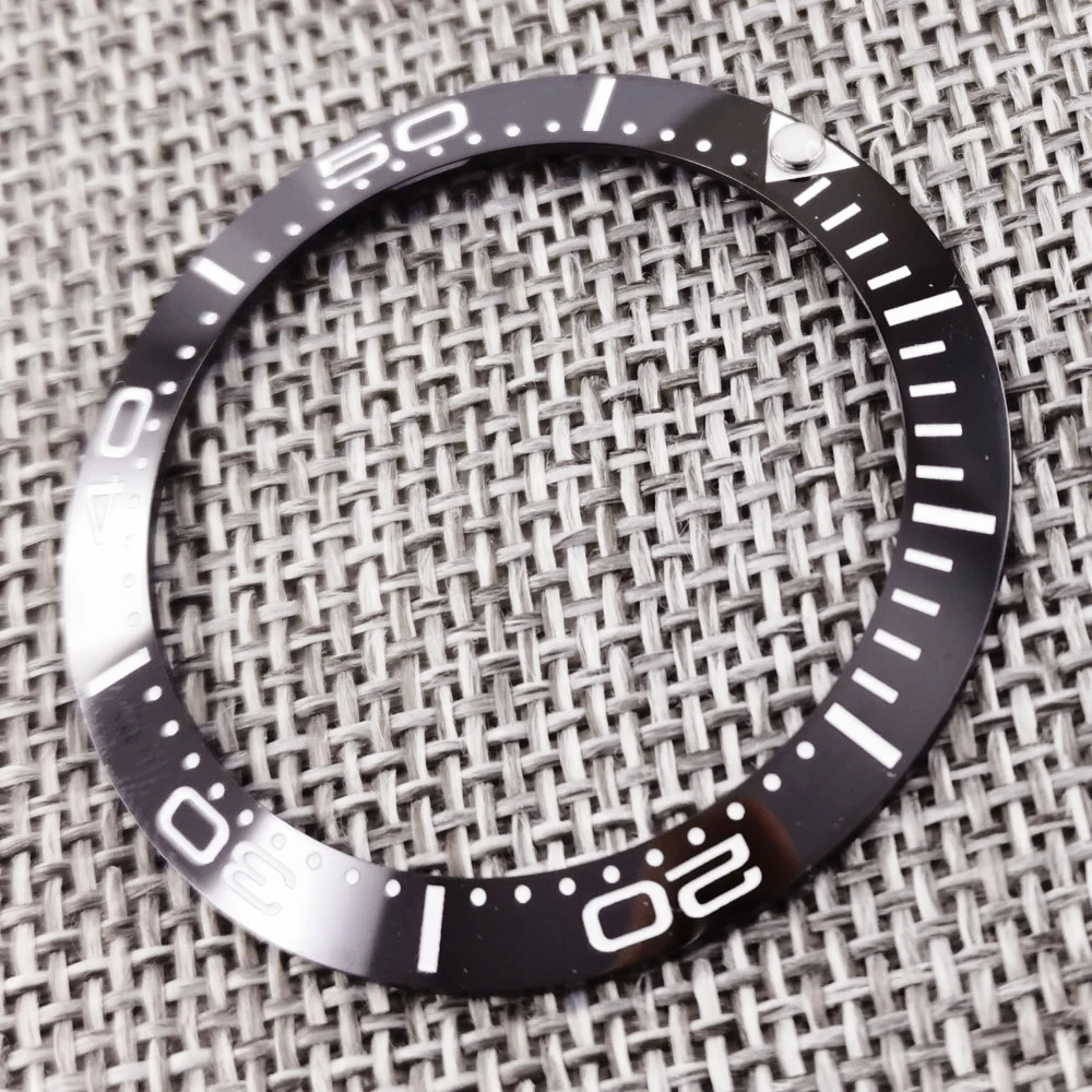 

39.9mm Ceramic Watch Bezel Black Mark Insert For Automatic Mens Watch Face Inner Diameter 31.6mm Watch Replacement Accessories