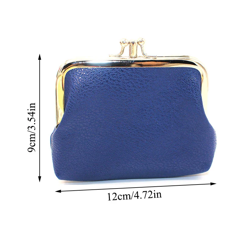 

Candy Color Double Layer Coin Purse Women Girls Simple PU Leather Buckle Wallet Portable Lipstick Money Card Holder Pocket Bag