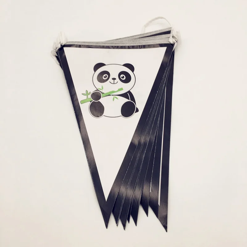 Белый черный милый мультяшный с пандой тема прозрачная посуда набор для