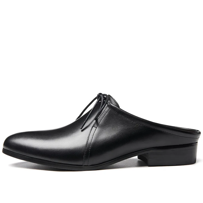 Новинка 2019 года сезон лето мужские повседневные Шлепанцы из натуральной кожи