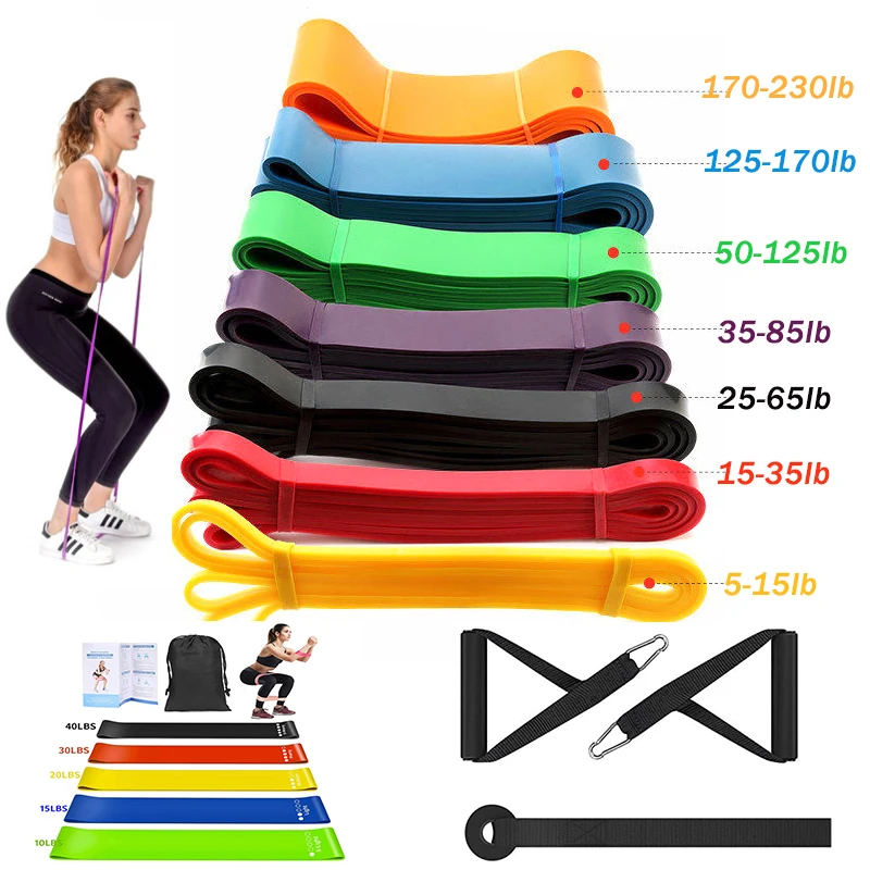 2080mm Pull Up Power Resistance Band Set Elastic Exercises Rubber Band for Fitness Home Gym Muscles Crossfit Workout Equipment