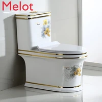 color luminous toilet household european style ceramic ultra high siphon toilet
