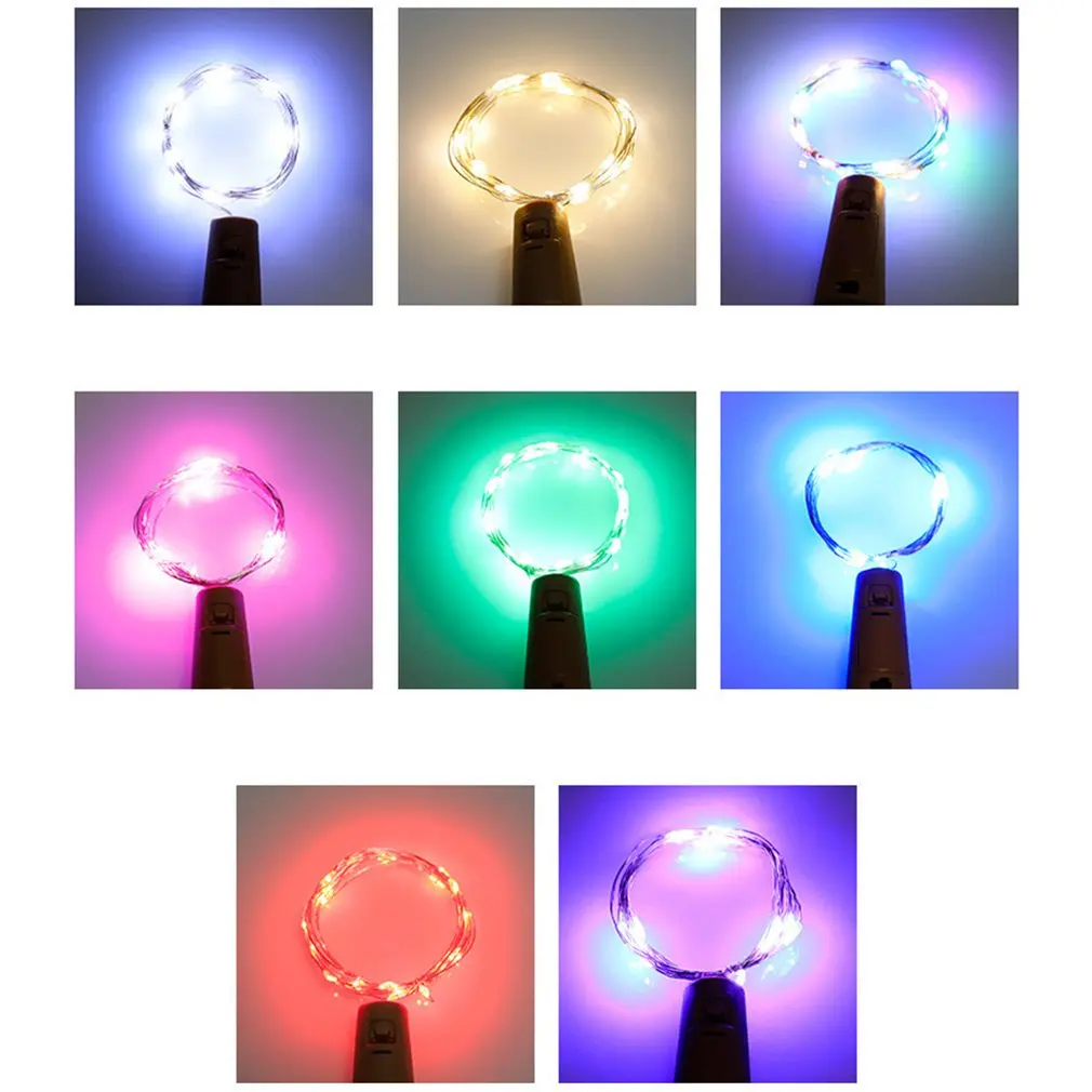 

Solar Cork Wine Bottle Stopper Copper Wire String LED Lights Fairy Lamps For Indoor Outdoor Party Holiday Decoration
