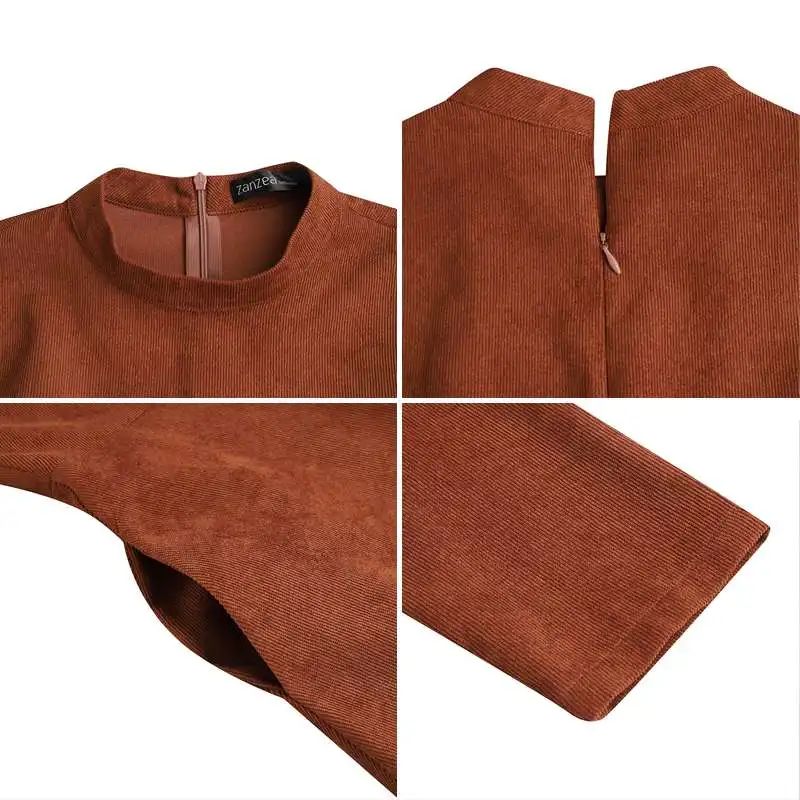 Платье-Кафтан женское вельветовое длинное элегантное винтажное на осень |