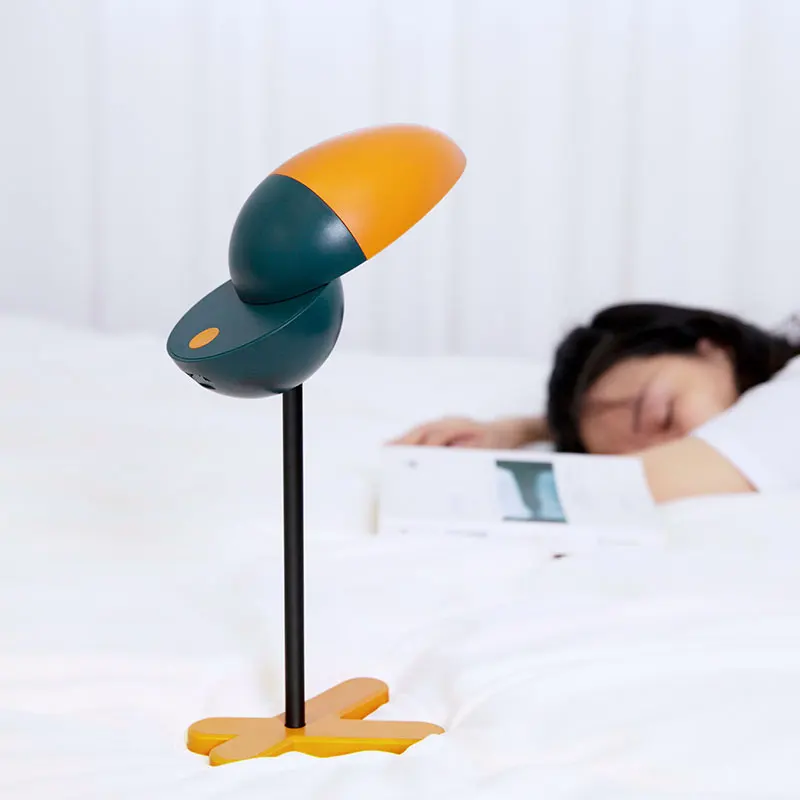 

Wood Bird Shape Animal Cartoon Creative Stepless Dim LED Desk Lamp Portable Long Endurance Bedroom Table Reading Nursing Light