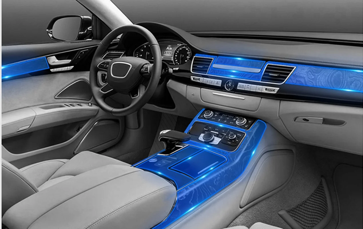 Карманго для Audi A8 A8L D4 4H D5 2011 2019 защита экрана автомобиля пленка покрытие фольгой отделка наклейка аксессуары