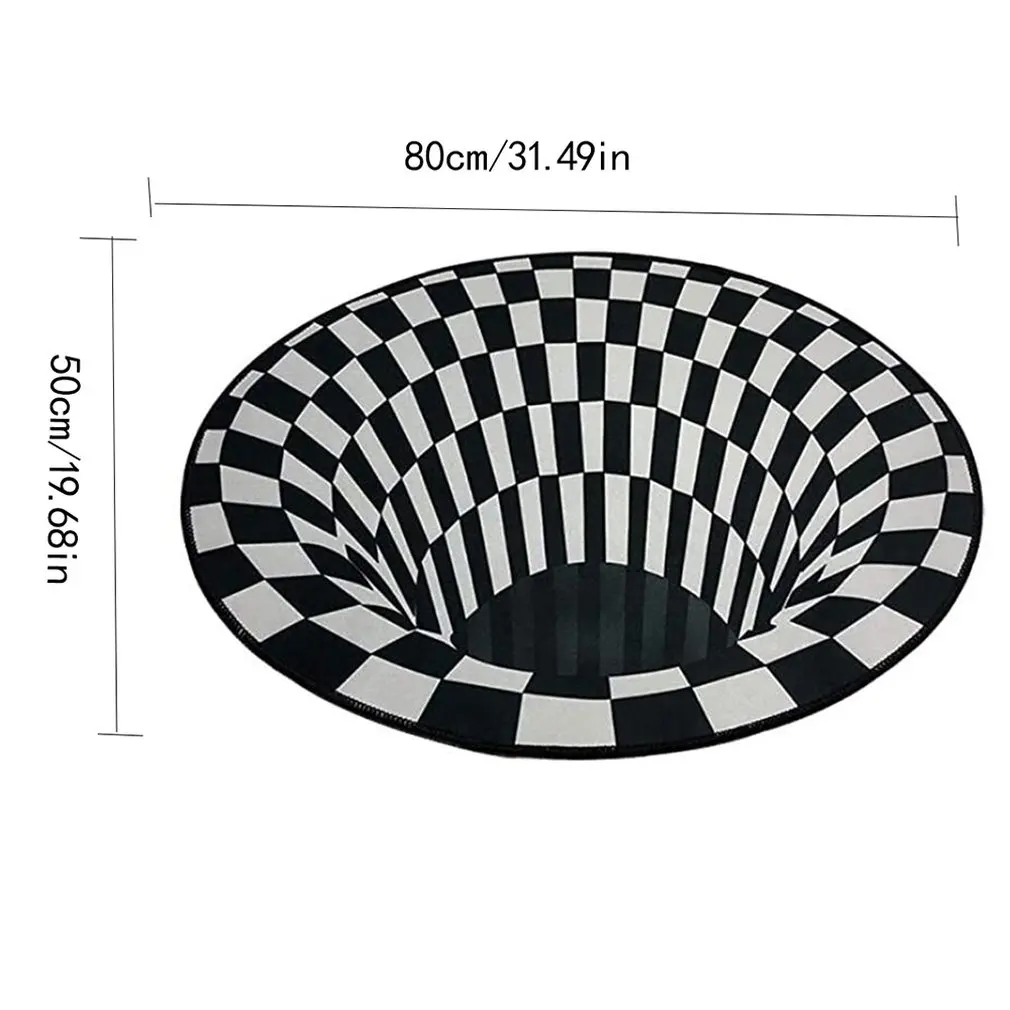 3D стерео видение Овальный напольный коврик скандинавский стиль подходит для