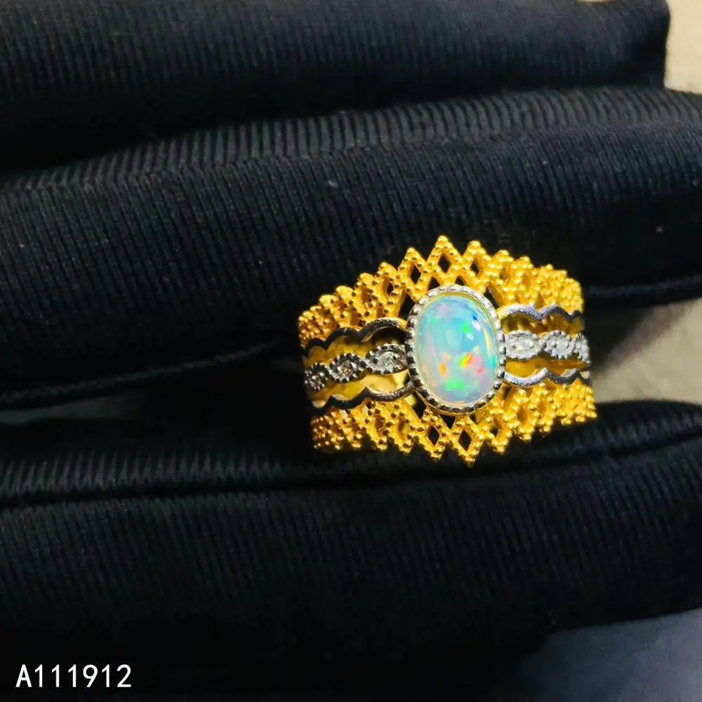 

KJJEAXCMY fine jewelry natural opal 925 sterling silver new men women ring support test classic