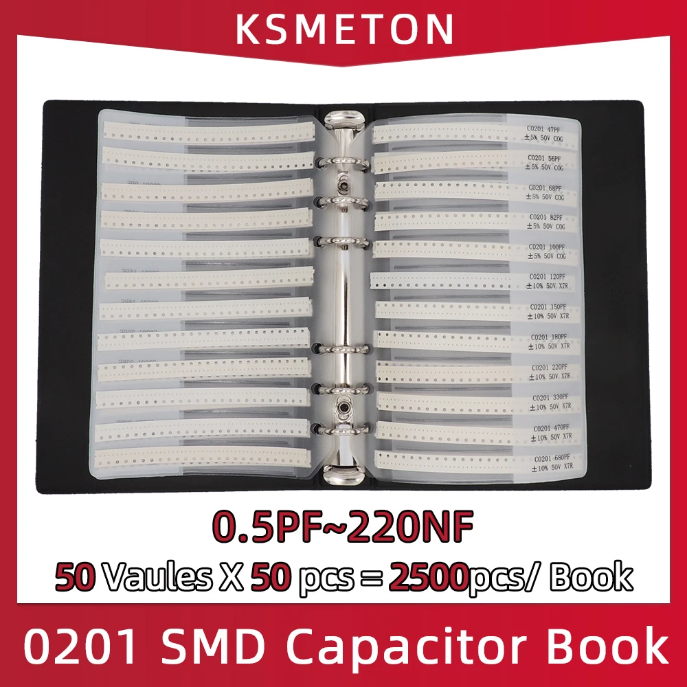 0201 сборник образцов SMD конденсаторов 50 ценностей шт. = 2500 пФ ~ НФ