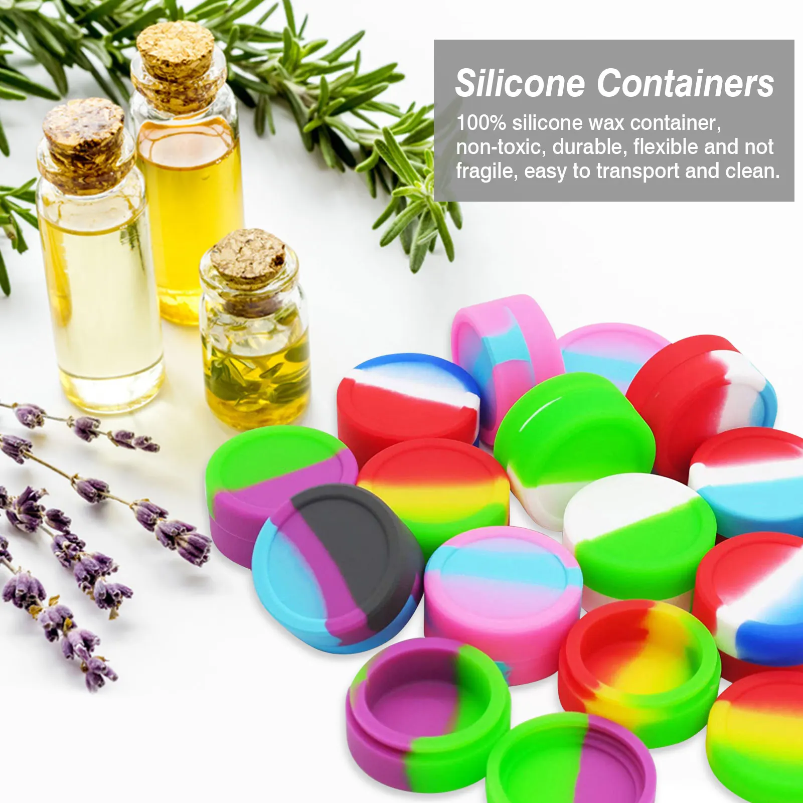 30/100 шт. силиконовые контейнеры для воскового масла 2 мл | Дом и сад