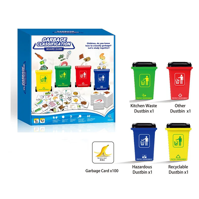 Классификация мусора семейная настольная игра родитель детская головоломка