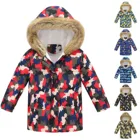 Детская стеганая куртка для девочек, модная стеганая куртка с длинным воротником и мультяшным принтом для больших мальчиков и девочек, пальто для маленьких девочек, новинка 2021