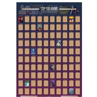 decoration home top 100 anime movie scratch off poster anime bucket list premium artistic icons great gift for anime enthusiasts