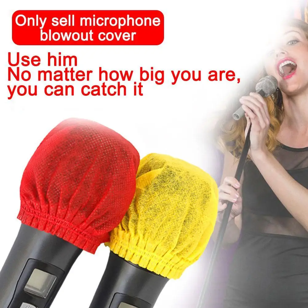 

Wholesale High Quality colorful Handheld Stage Microphone Mic fabric Non-woven Wind Interference Karaoke Cover Against A9G0