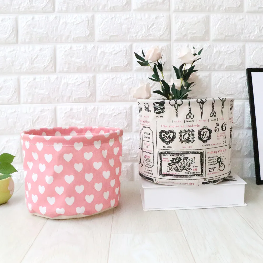 Fashion Women Canvas Desktop makeup underwear Organizer Container Bedside Wardrobe Closet Storage Bag Pocket Box waterproof F1 | Дом и сад