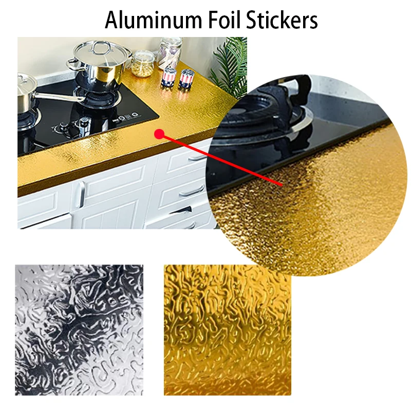 2020 широкий 40 кухня маслостойкие водонепроницаемые наклейки алюминиевая фольга